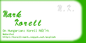 mark korell business card